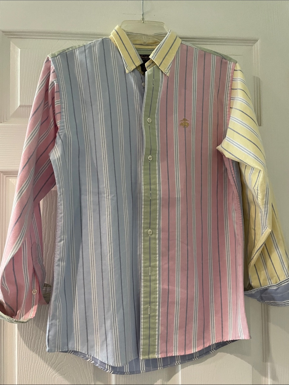 Brooks Brothers Multi-Stripe Pastel Button-Down Shirt - Pink, Blue & Yellow